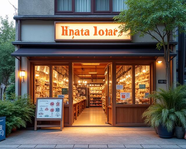 日向市場の趣のある店構え